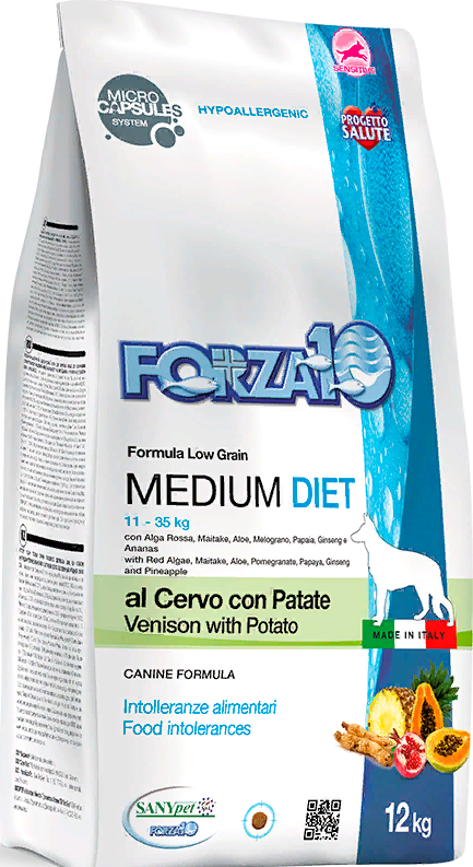 FORZA10 Diet Adult Medium Venison / Potato (Cervo/Patate) 25/12 ...