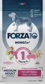 FORZA10 MonoDIET Adult MEDIUM Dog Pork / Potato (Maiale / Patate) гипоаллергенный монопротеиновый корм для взрослых собак Средних пород СВИНИНА / КАРТОФЕЛЬ (1.5 кг)