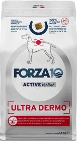 FORZA10 Active VETdiet Dog ULTRA DERMO вет.диета для собак для поддержания функции кожи при дерматозах и выпадении шерсти / Беззлаковый УЛЬТРА ДЕРМО (1,5 кг)