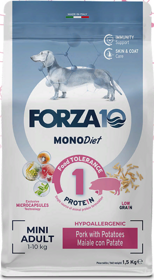 FORZA10 MonoDIET Adult MINI Dog  Pork / Potato (Maiale / Patate) гипоаллергенный монопротеиновый корм для взрослых собак Мелких пород СВИНИНА / КАРТОФЕЛЬ (1,5 кг)