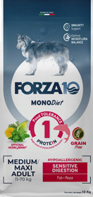 FORZA10 MonoDIET Sensitive Digestion Adult MEDIUM / MAXI Dog Fish (Pesce) GRAIN FREE беззерновой монобелковый корм для взрослых собак Средних / Крупных пород с чувствительным пищеварением РЫБА (10 кг)