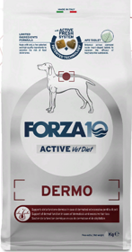 FORZA10 Active VETdiet Dog DERMO вет.диета для собак Средних и Крупных пород для поддержания функции кожи при дерматозах и выпадении шерсти ДЕРМО (4 кг)