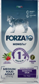 FORZA10 MonoDIET Sensitive Skin Adult MEDIUM / MAXI Dog Fish (Pesce) GRAIN FREE беззерновой монобелковый корм для взрослых собак Средних / Крупных пород с чувствительной кожей и шерстью РЫБА (10 кг)