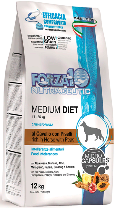 FORZA10 Diet Adult MEDIUM Low Grain Horse / Peas (Cavallo/Piselli) 26/ ...